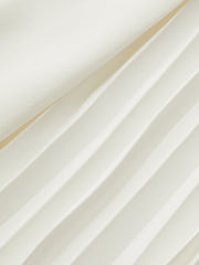 Metal Chain Pleated Mini Skirt