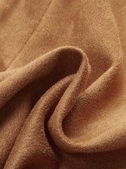 Suede Effect Fringe Mini Skirt