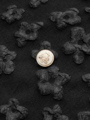 Floral Texture High Waist Skirt