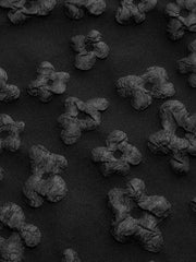 Floral Texture High Waist Skirt