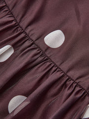 Polka Dot Sleeveless Chiffon Maxi Dress