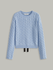 Cable Knit Tie Detail Sweater