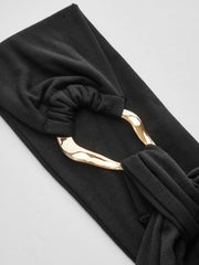 Asymmetric Strap Metal Ring Detail Top