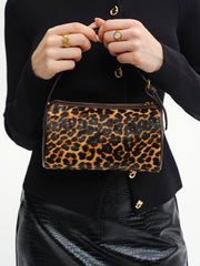 Leopard Print Barrel Bag