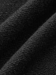 Tweed Braided Rope Collar Short Sleeve Dress