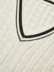 Cable-Knit Stripped Sweater