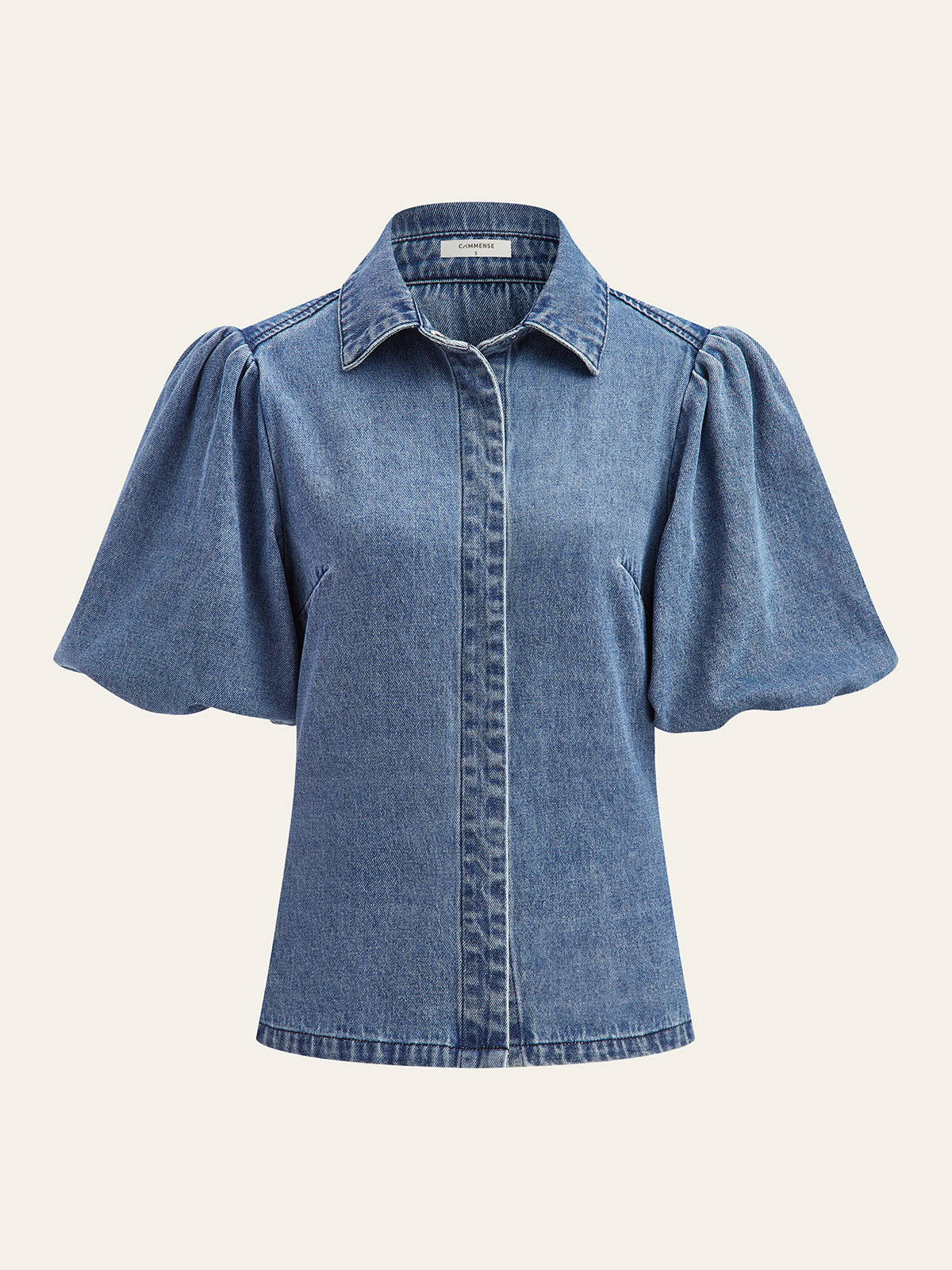 Puff Sleeve Denim Jacket