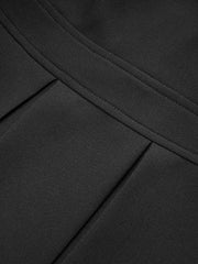 Sleeveless Keyhole-Neck Belted Pleated Mini Dress