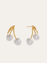 Double-Cherry Drop Earrings