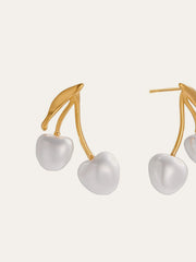 Double-Cherry Drop Earrings