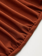 Ruched Long Sleeve Bodycon Dress