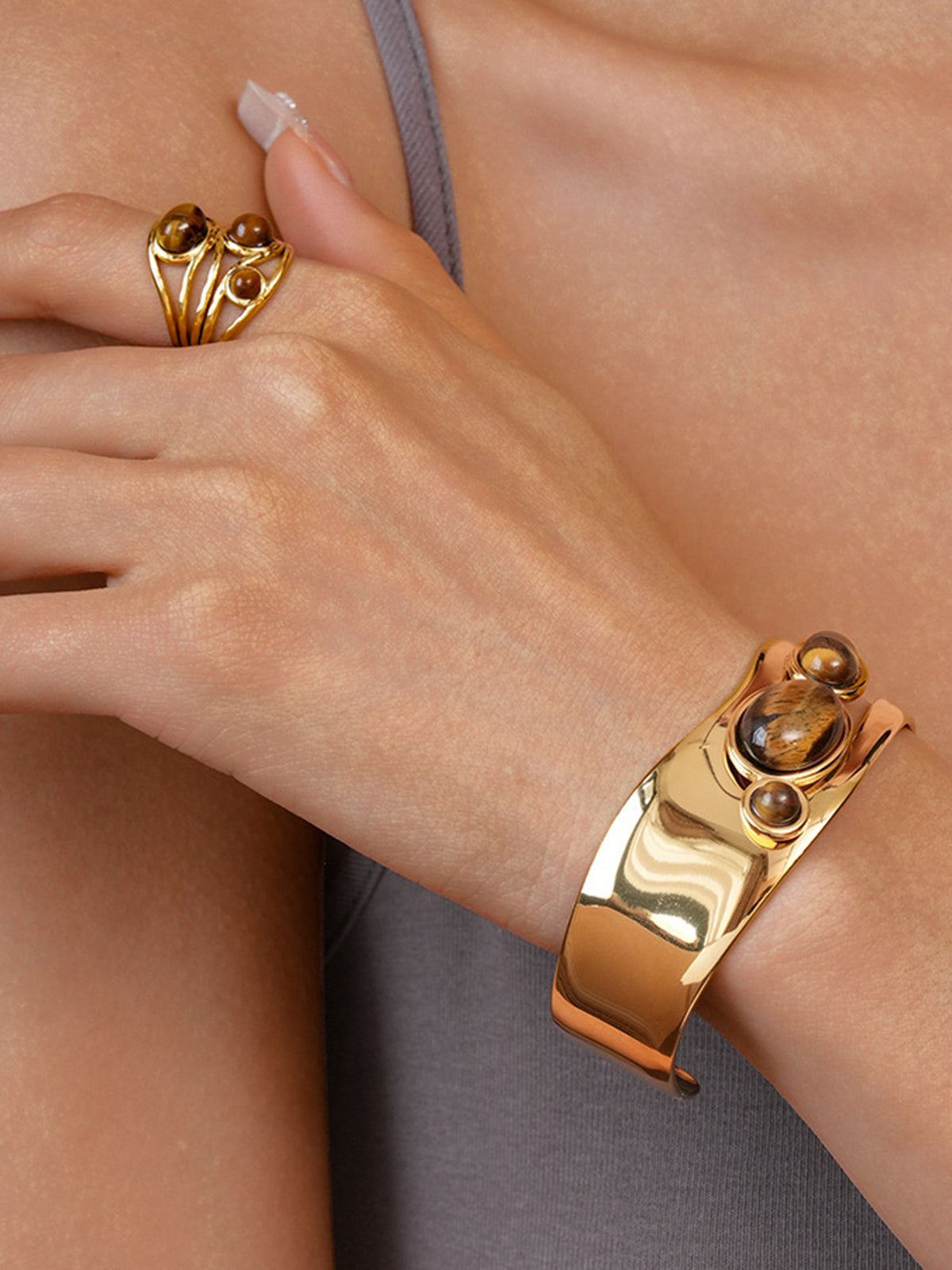 Tiger Eye Cuff Bracelet