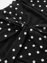 Polka Dot Cotton Blend Sleeveless Top