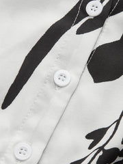 Ruffle Neck Belted Floral Print Maxi Dress