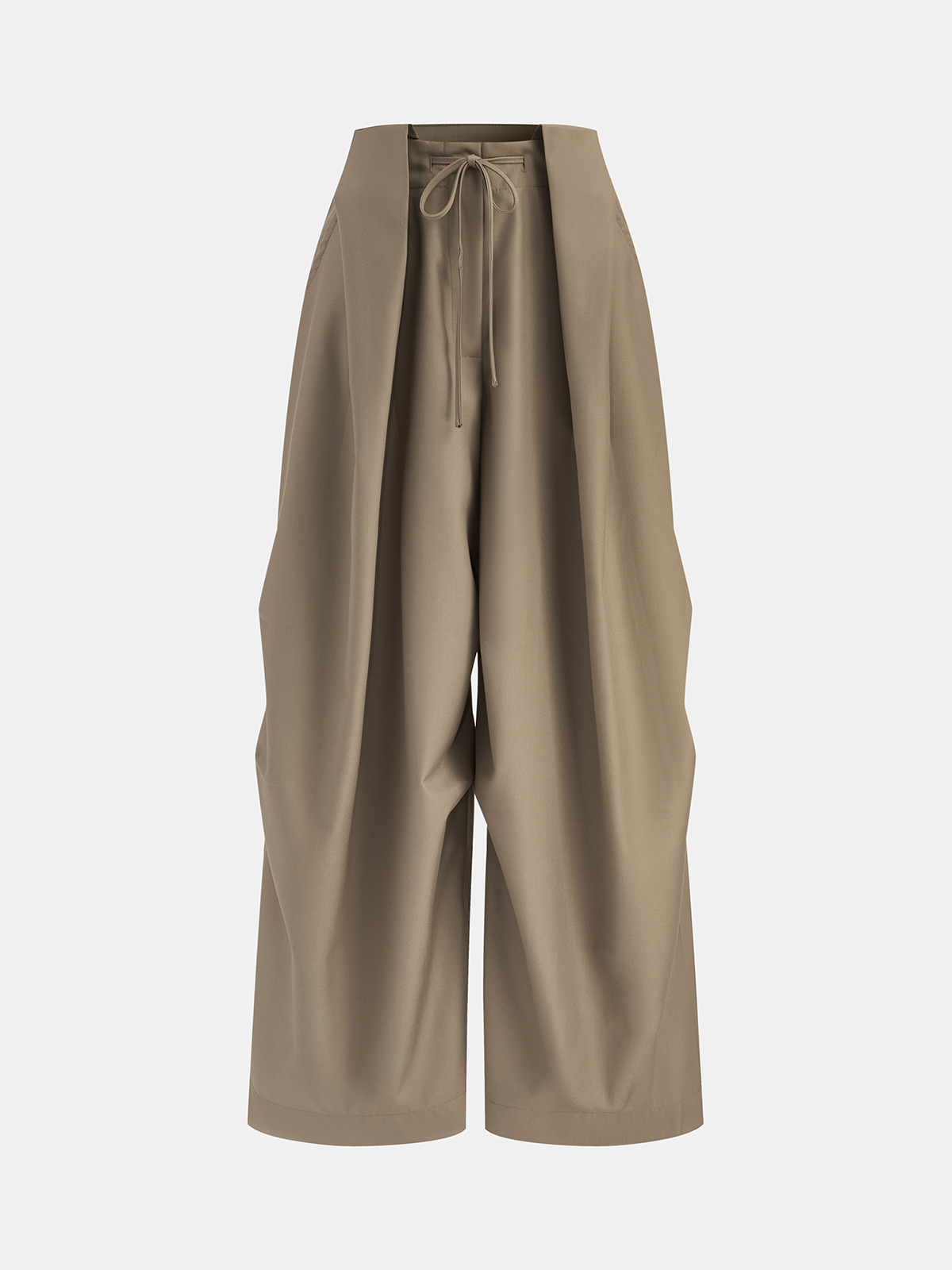 High-Waist Drawstring Parachute Pants
