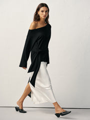 Off-Shoulder Long Sleeve T-Shirt