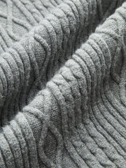 Cable Knit Mid-Waist Drawstring Pants