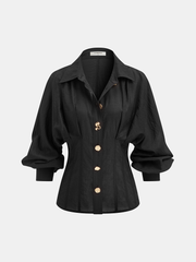 Irregular Metal Button Shirt