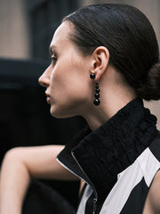 Agate Bead Drop Earrings