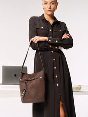 PU Leather Bucket Bag