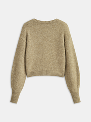 Triangle Button Wool Blend Cardigan