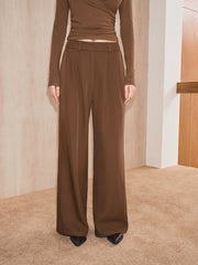 Mid-Waist Wide-Leg Pants