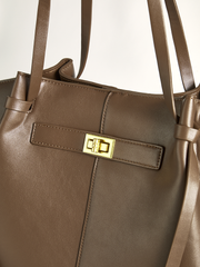 Oversized PU Leather Tote Bag