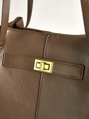 Oversized PU Leather Tote Bag