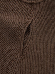 Slim Fit Cut-Out Long Sleeve Top