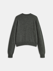 Floral Embroidery Wool Blend Cardigan