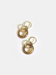 Double Hoop Drop Earrings