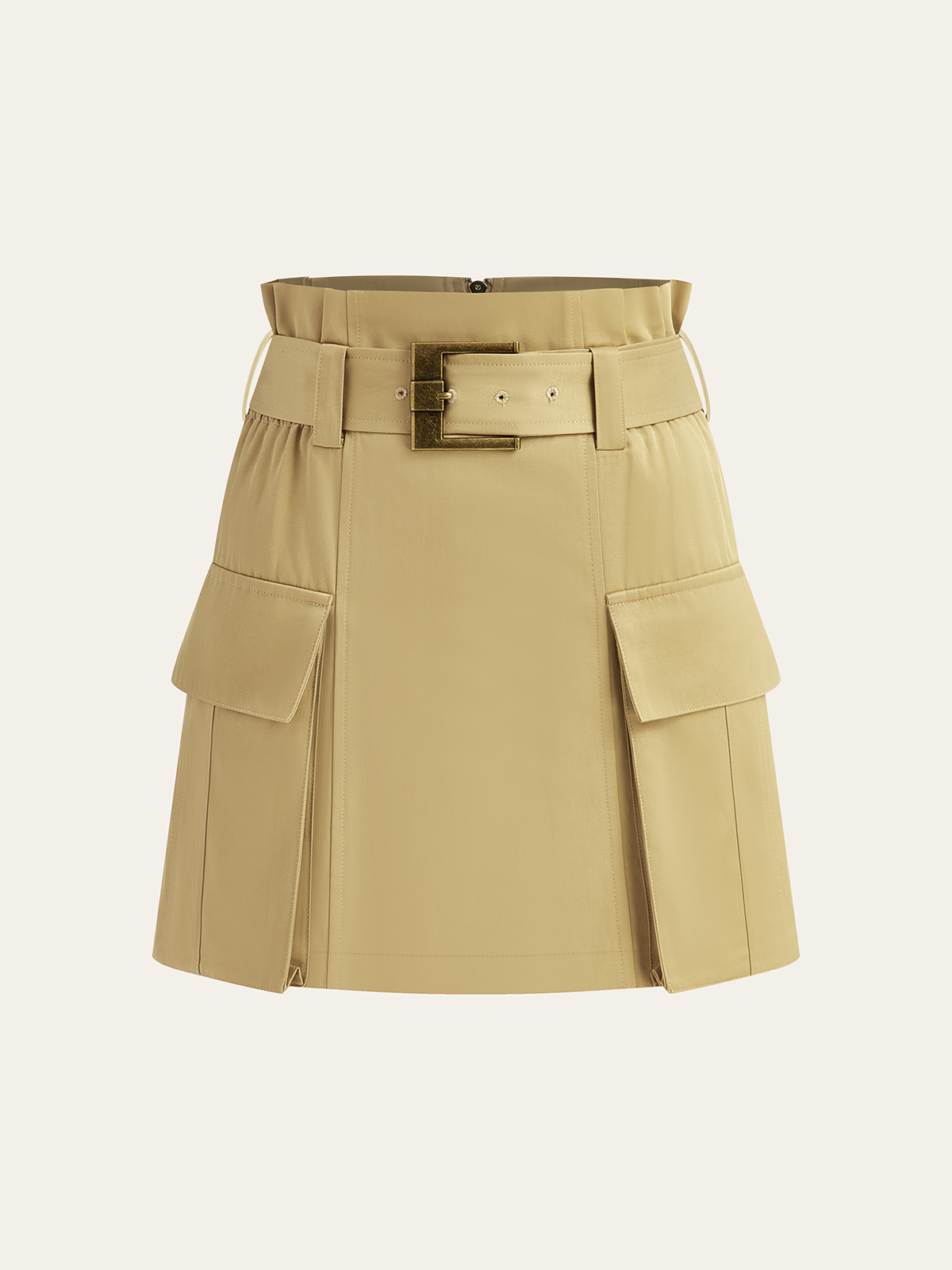 Belted Cargo Mini Skirt