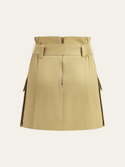 Belted Cargo Mini Skirt