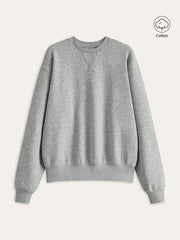 Cotton Blend Crew Neck Sweatshirt