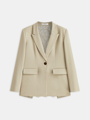 Lace Detail Single Button Blazer