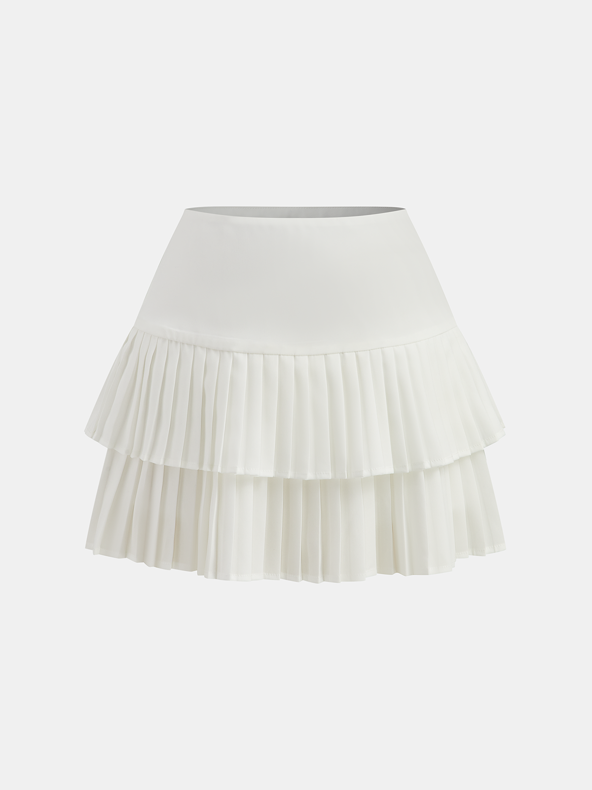 Layered Pleated Mini Skirt