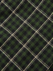 Cotton Pleated Plaid Mini Skirt