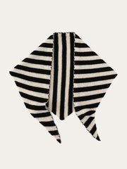 Wool Striped Triangular Scarf