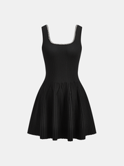 Rhinestone-Embellished Slim Fit Mini Dress