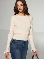 Ruffle Sleeve Sweater