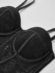 Lace Sheer Corset Top