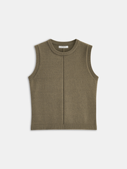 Crew Neck Knit Vest