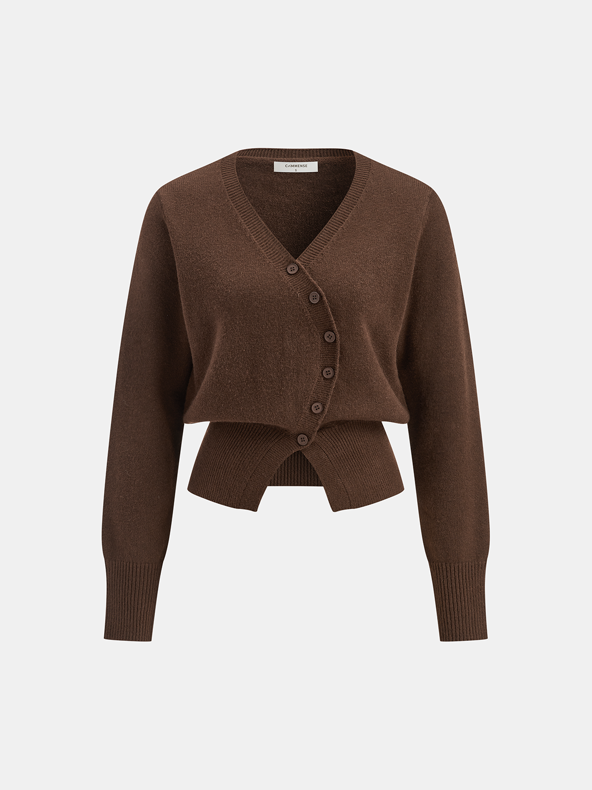 Asymmetric Button Front Cardigan