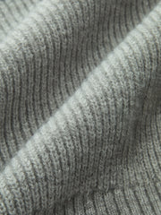 Crew Neck Zip-Up Knit Outerwear