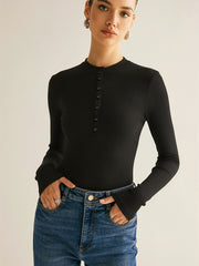 Ribbed Long Sleeve Bodysuit