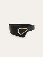 Triangle Buckle Irregular Wide Belt