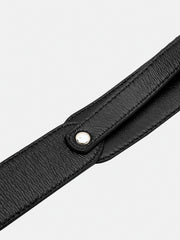 Golden Irregular Buckle Wide Leather Belt