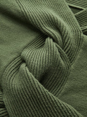 Off-Shoulder Twist Knit Top