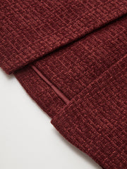 Metal Detail Tweed Slit Mini Skirt