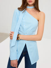 Asymmetric One-Shoulder Shirt